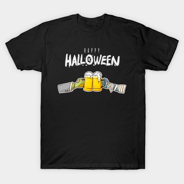 Happy Halloween Cheers T-Shirt by OzInke